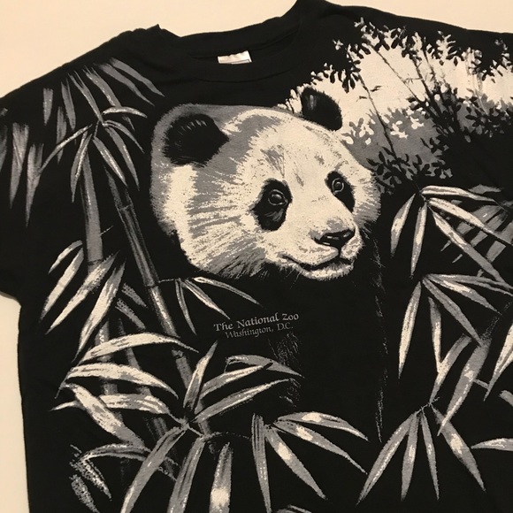 Vtg Panda T shirt Double sided single stitched - Picture 1 of 8